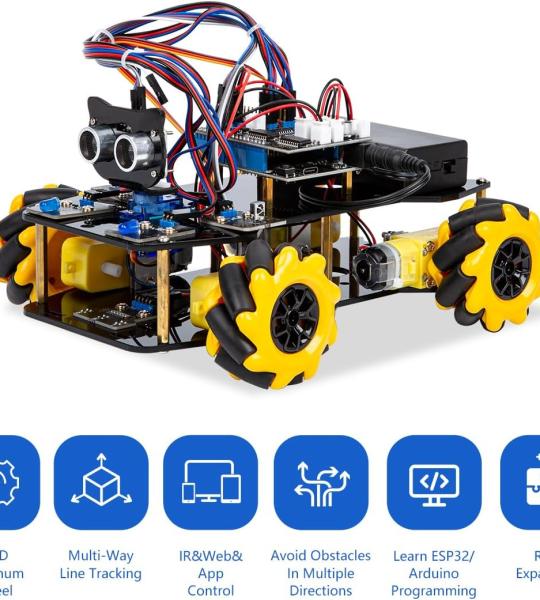 ACEBOTT QD001 ESP32 Smart Car Starter Kit with 4WD Mecanum Wheel Car