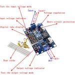 LTC1871 Boost Power Module High Power DC-DC 100W Adjustable Output 3.5-35v Step up Power Supply Converter Module Board with LED Digital Display Voltmeter