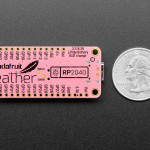 Pink Adafruit Feather RP2040