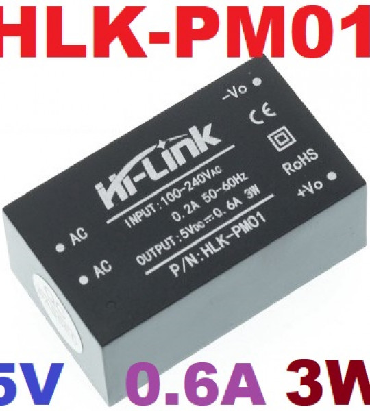 HLK-PM01 AC-DC 220V to 5V 0.6A 3W Step Down Buck isolated power supply module Hi-Link