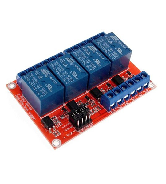 5V 4 Channel Relay Module Supportthe high and low level trigger