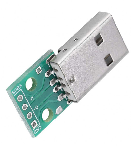 USB Male Head to Dip, 2.54mm Direct 4P Adapter Board, USB to 2.54mm Pin