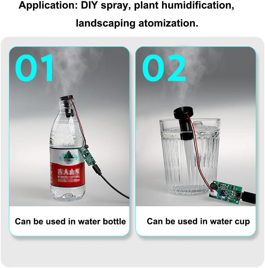 Ultrasonic Mist Maker Humidifier – 5V Type-C USB Atomizer Module with ...