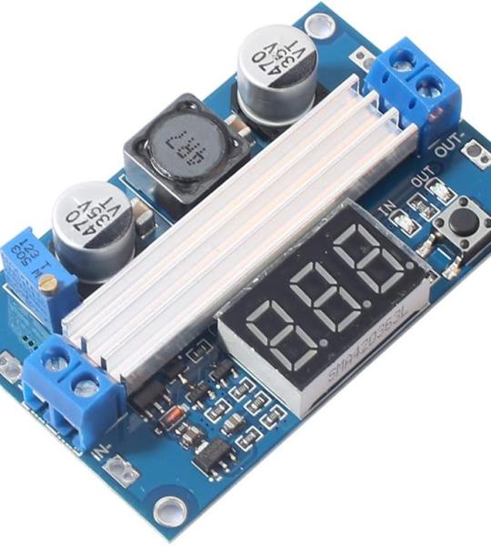 LTC1871 Boost Power Module High Power DC-DC 100W Adjustable Output 3.5-35v Step up Power Supply Converter Module Board with LED Digital Display Voltmeter