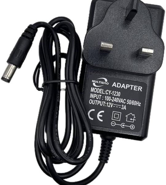 Power supply 12V 3A UK Plug 5.5*2.1mm DC