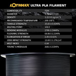 LOTMAXX PLA Ultra Black Filament 1.75mm, 1kg Spool