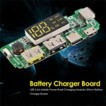 Led Dual Usb 5V 2.4A Type-C/Micro/Lightning Usb Power Bank 18650 Charger Board