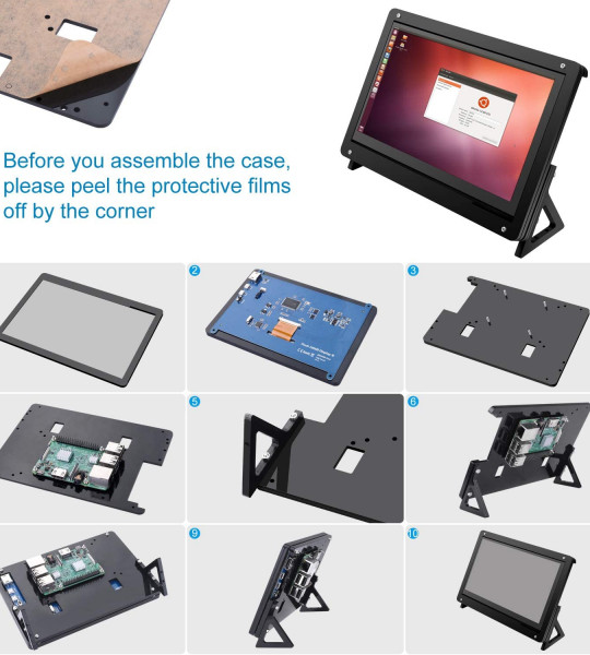 7 inch Raspberry Pi Touch Screen Case Holder