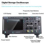 Hantek DSO2C10 Digital Oscilloscope 2CH 1GSa/S Storage Economical Oscilloscope 100MHZ Bandwidth Handheld