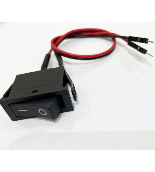 rocker switch 2 pin 2 position switch with 20cm DuPont male cable