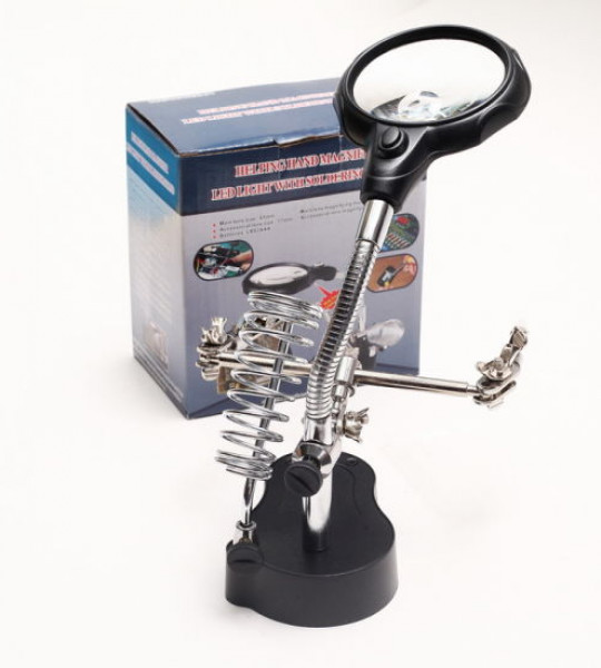 Helping Hands Magnifier Soldering Stand with LED Light