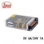 SMUN D-50B 110VAC/220VAC to 5VDC 6A/24VDC 1A Dual Output 50W Power Supply