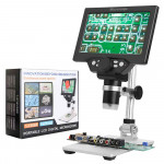 Digital 1200X G1200 Microscope Electronic Video Microscope 7inch LCD 12MP Solder Phone Repair Magnifier Built-in Battery