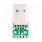 USB Male Head to Dip, 2.54mm Direct 4P Adapter Board, USB to 2.54mm Pin