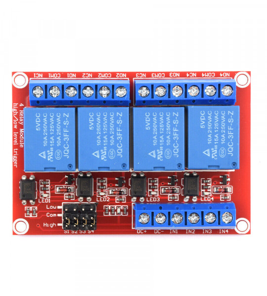 5V 4 Channel Relay Module Supportthe high and low level trigger