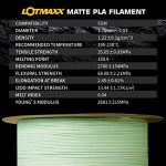 LOTMAXX Matte PLA Filament (Matte Light Green)