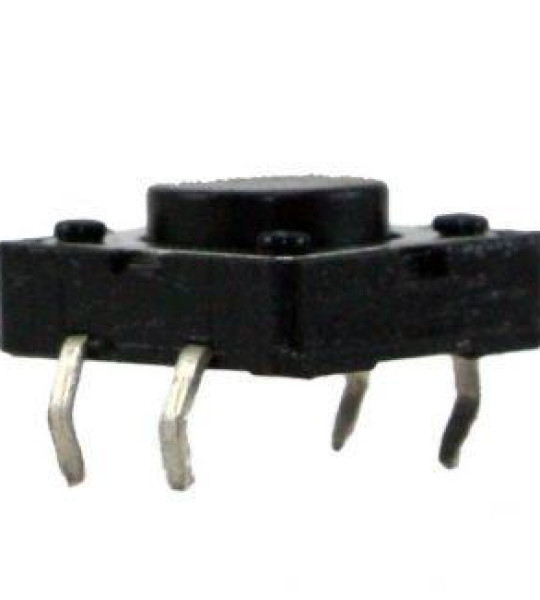 4 Pin Push Button - Black (12x12x1mm)