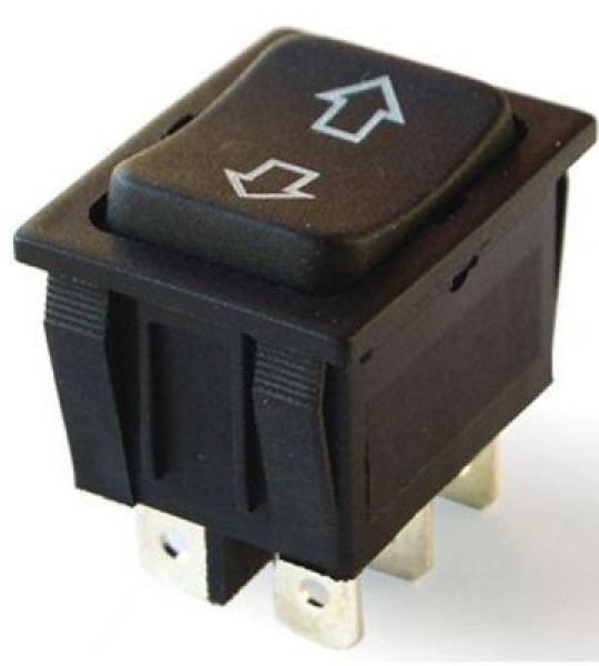 ON-OFF-ON, 6 Pin - IC111 Button with Arrow, Spring