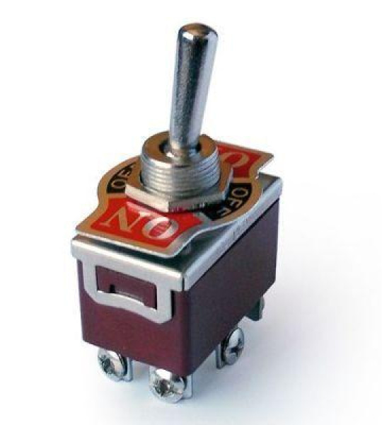 Toggle switch, 10A 250VAC, Screw terminal, ON-OFF-ON, 6 Pin - IC158 6 Feet On-Off-On Big Toggle Switch