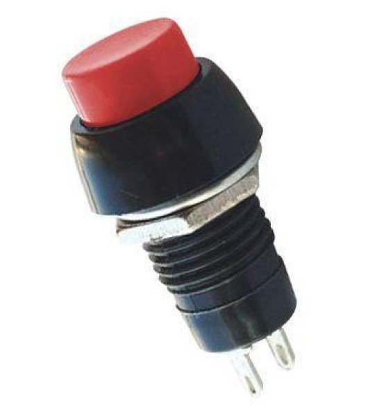 ON-OFF, Latching, Red head - IC191 Plastic Short Button - Red