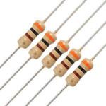 300 ohm carbon film resistor 1/4W 0.25W