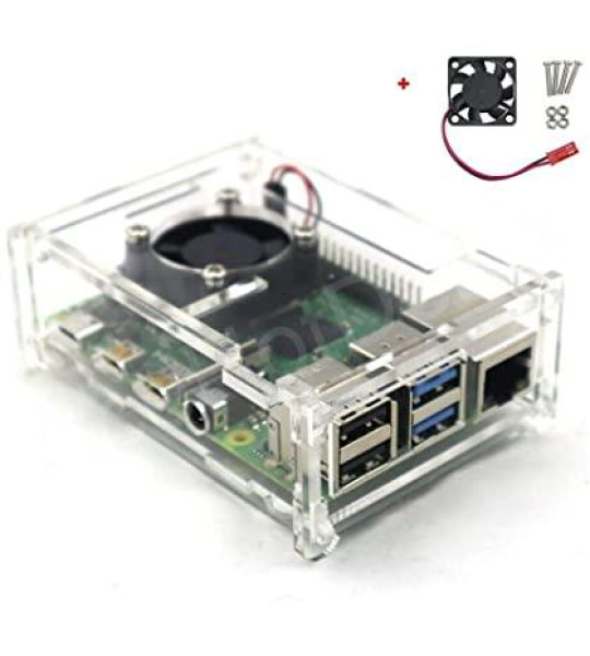 Raspberry pi 4 case Model B Acrylic case with Fan