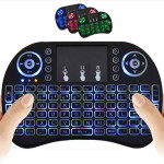 Wireless Mini Keyboard Remote Control Touchpad Mouse with RGB Backlight for Raspberry 2.4GHz