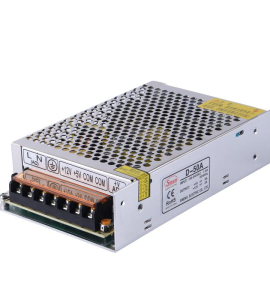 SMUN D-50A 5VDC 6A/12V 2A Dual Output Switching Power Supply 50W SMPS With CE RoHS Certificates