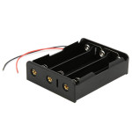 18650 Battery Holder 3 Slots 11.1V Black Battery Holder Case