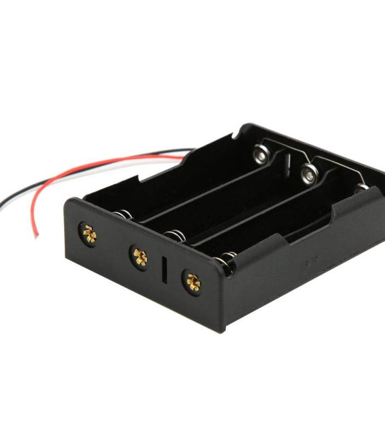 18650 Battery Holder 3 Slots 11.1V Black Battery Holder Case