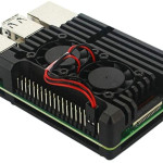 Armor Case with Dual Fan for Raspberry Pi 4 Model B - Black