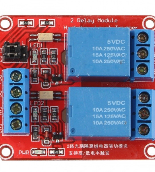 5V 2 Channel Relay Module Supportthe high and low level trigger
