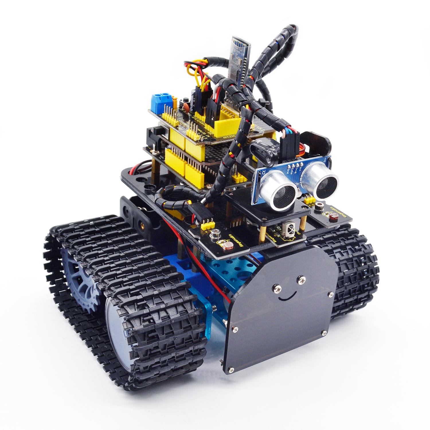 Keyestudio DIY Mini Tank V2.0 Smart BT Robot Car Kit stem robot kit for ...