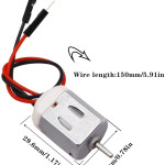 3 to 6v toy dc motor with male pin wire