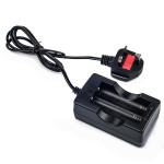 Dual Charger For 18650 14500 16430 Rechargeable Li-Ion Battery UK Plug