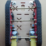 Tank Robot Smart Car Chassis+Acrylic Plate Track Integrated 2 Motors